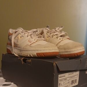 New Balance Women's Cream and Brown Sneakers